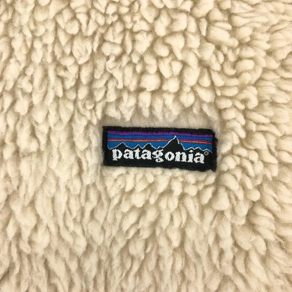 RARE Patagonia XS Retro X Cardigan High Pile Fleece Hooded Jacket ivory 0529 - Picture 4 of 12
